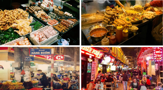 Ẩm thực đêm Hà Nội hấp dẫn với vô số hàng quán mở thâu đêm