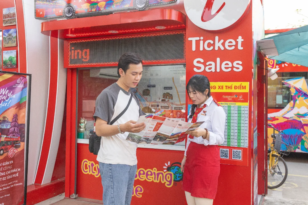Điểm bán vé trực tiếp 49A Lê Lợi – bến Tòa Khâm, TP Huế